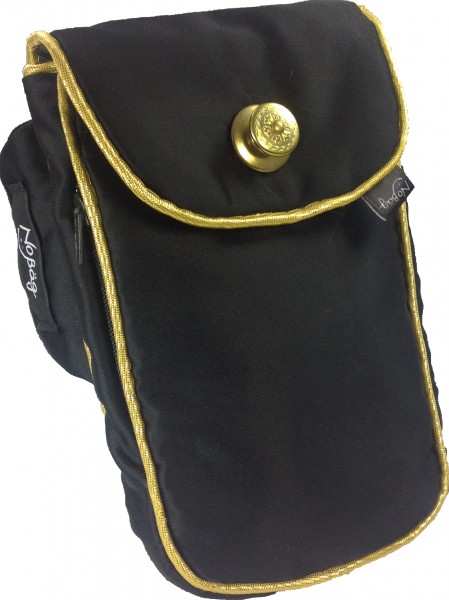 No Bäg arm bag &quot;Black with gold-coloured quick lock&quot;