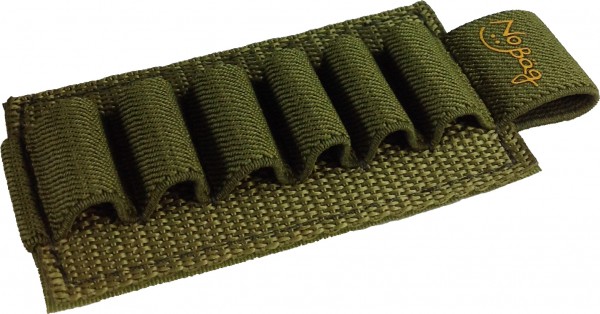 No Bäg Patch with 6 elastic loops Olivegreen with logo